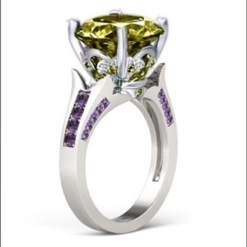 Size 6 | JEULIA | Peridot Green & Amethyst Purple